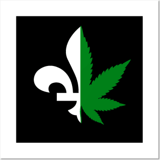 Fleur de lys cannabis quebec Posters and Art